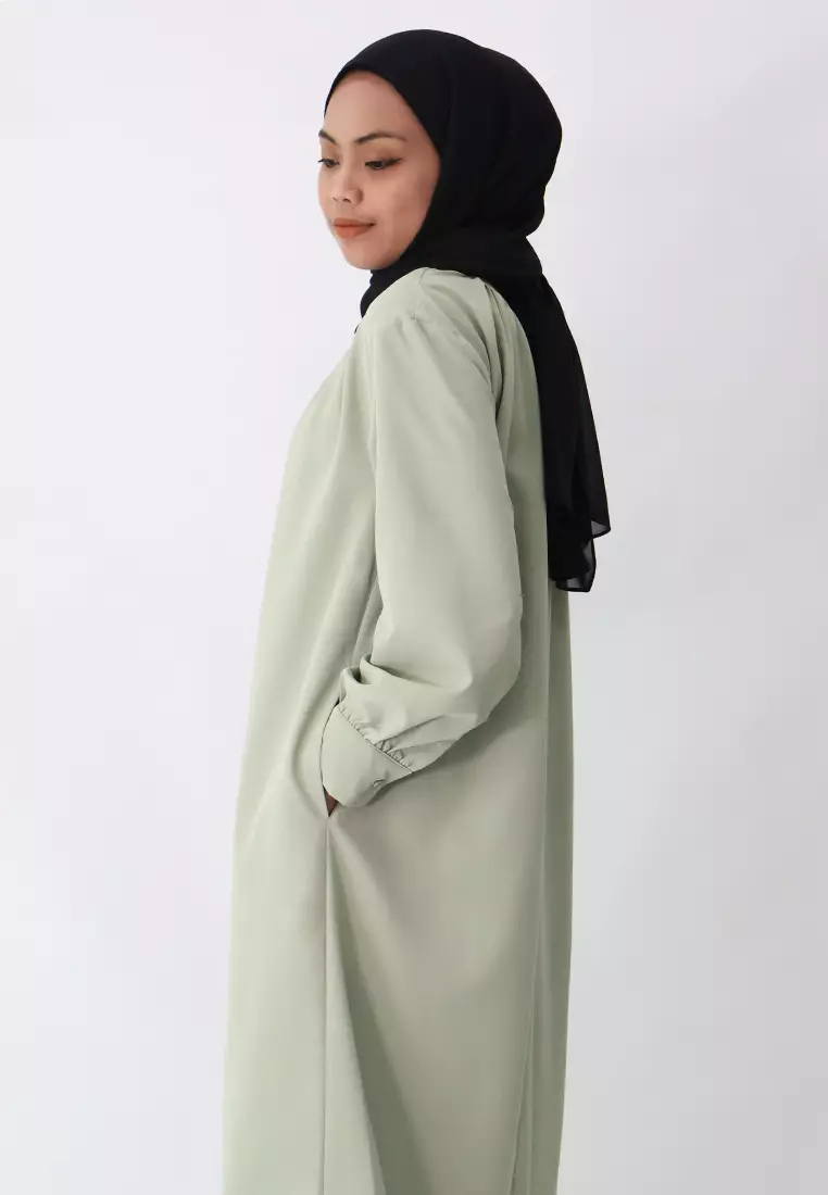 slim fit dress slacks Hunter Green Maternity Maxi Dress With Dolman Sleeves And Pockets