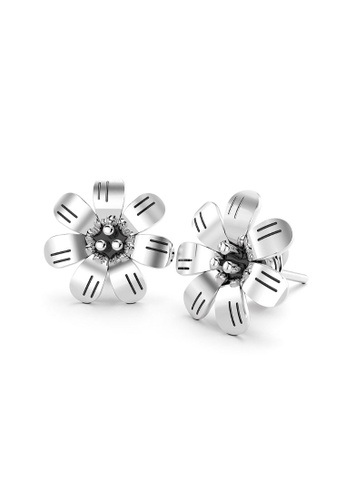 925 Signature silver 925 SIGNATURE Flora Stud Earrings 10mm-Silver 59914AC81CD9A8GS_1