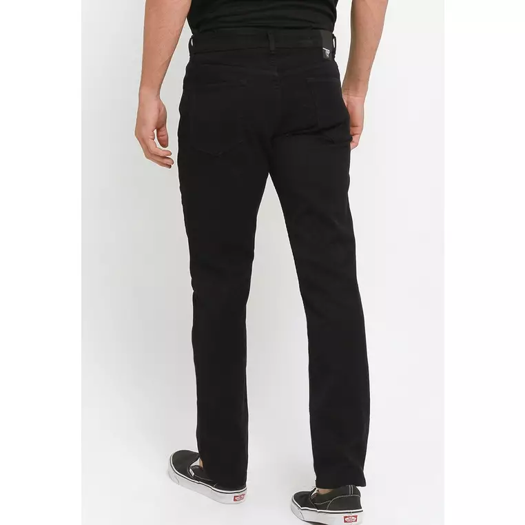 TRIPLE Celana Jeans Reguler Slim Super Black