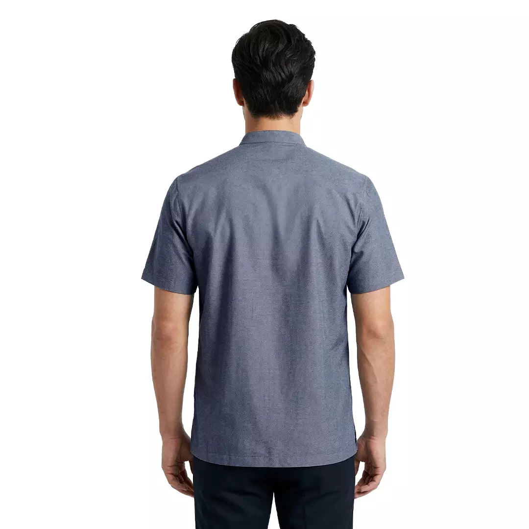 Rabbani - Kemeja Koko Muslim Pria Lengan Pendek Dewasa Aizen Exclusive - Light Blue