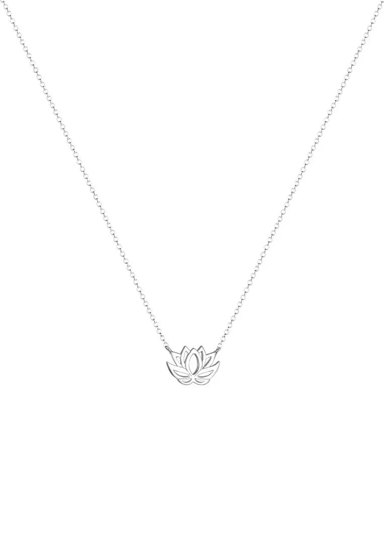 Kalung Perhiasan Perak 925 Wanita Lotus Flower