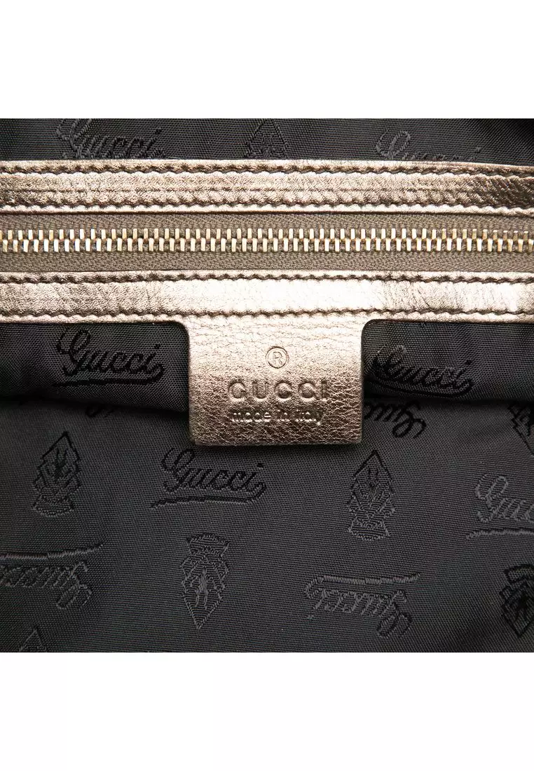 Pre-Loved Gucci Large Metallic Calfskin Hysteria Satchel