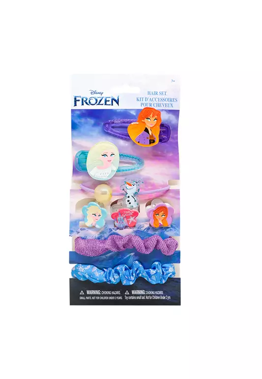 Disney Frozen 8pc Hair Clip and Tie Hair Set Accessories – Hair and Makeup Toys for Kids Ages 3 years and Up