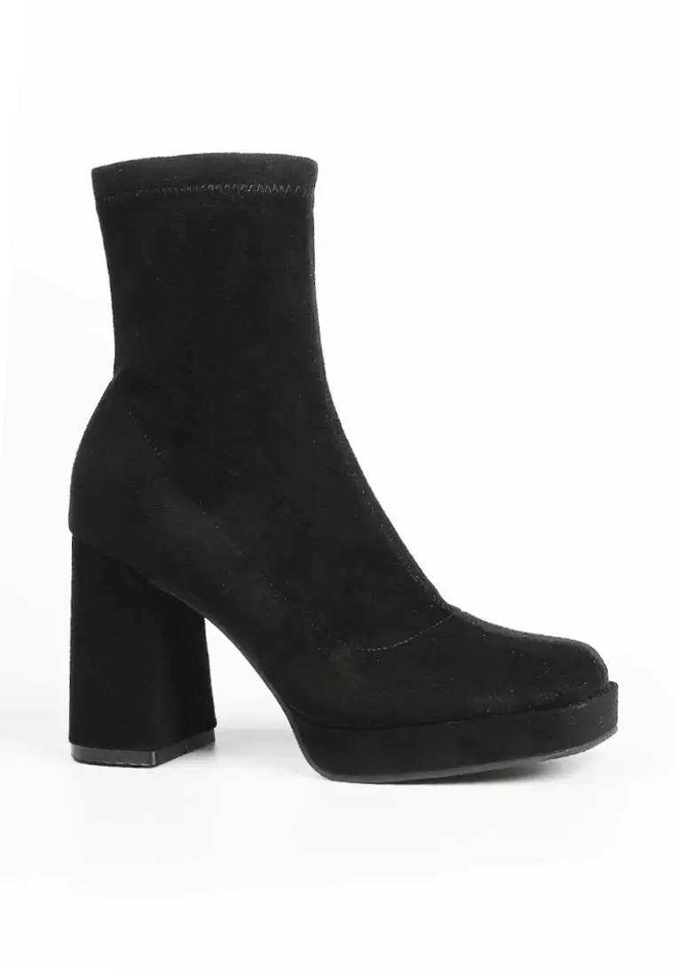 Twenty Eight Shoes VANSA Fashionable Square Toe Suede Platform