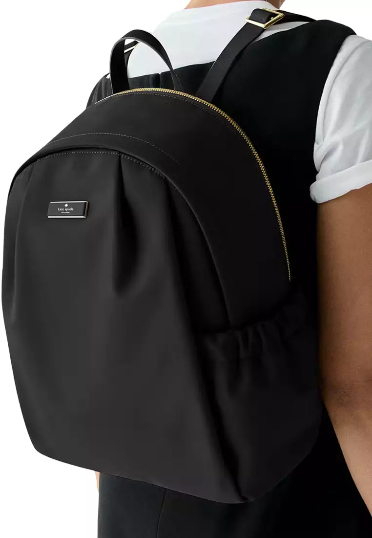 Carter Nylon Large Backpack Bag - Black KL962