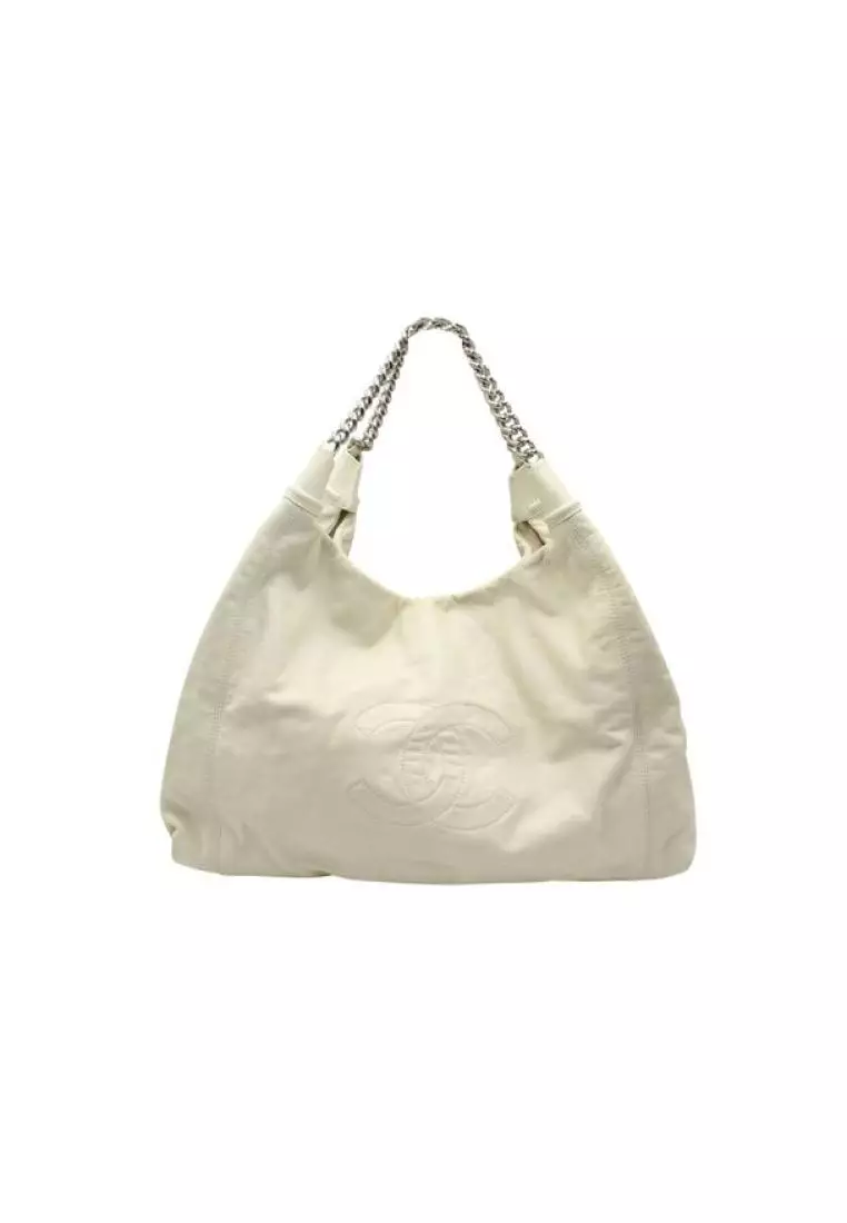 Buy Chanel Pre-Loved CHANEL Vintage Ivory Leather CC Tote 2008-2009  Online