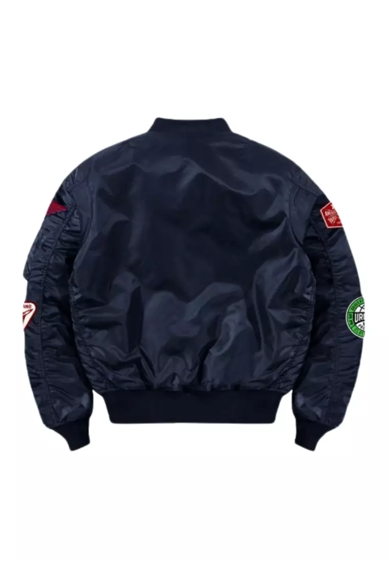 Jaket Bomber Full Bordir Waterproof A493 NAVY