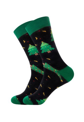 Kings Collection green Christmas Tree Cozy Socks (EU39-EU46) (HS202341) D351BAA21F9564GS_1