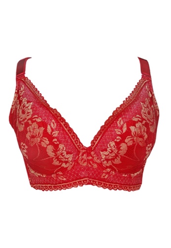 Modernform International red Lace Bra Side Support Push Up D Cup (P0071) 1ED08USD9C4B15GS_1