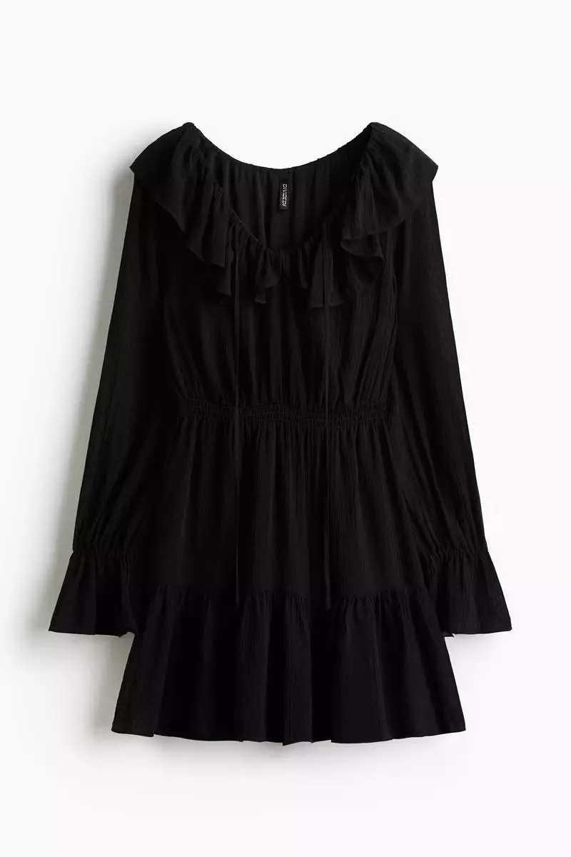 Flounce-collar dress