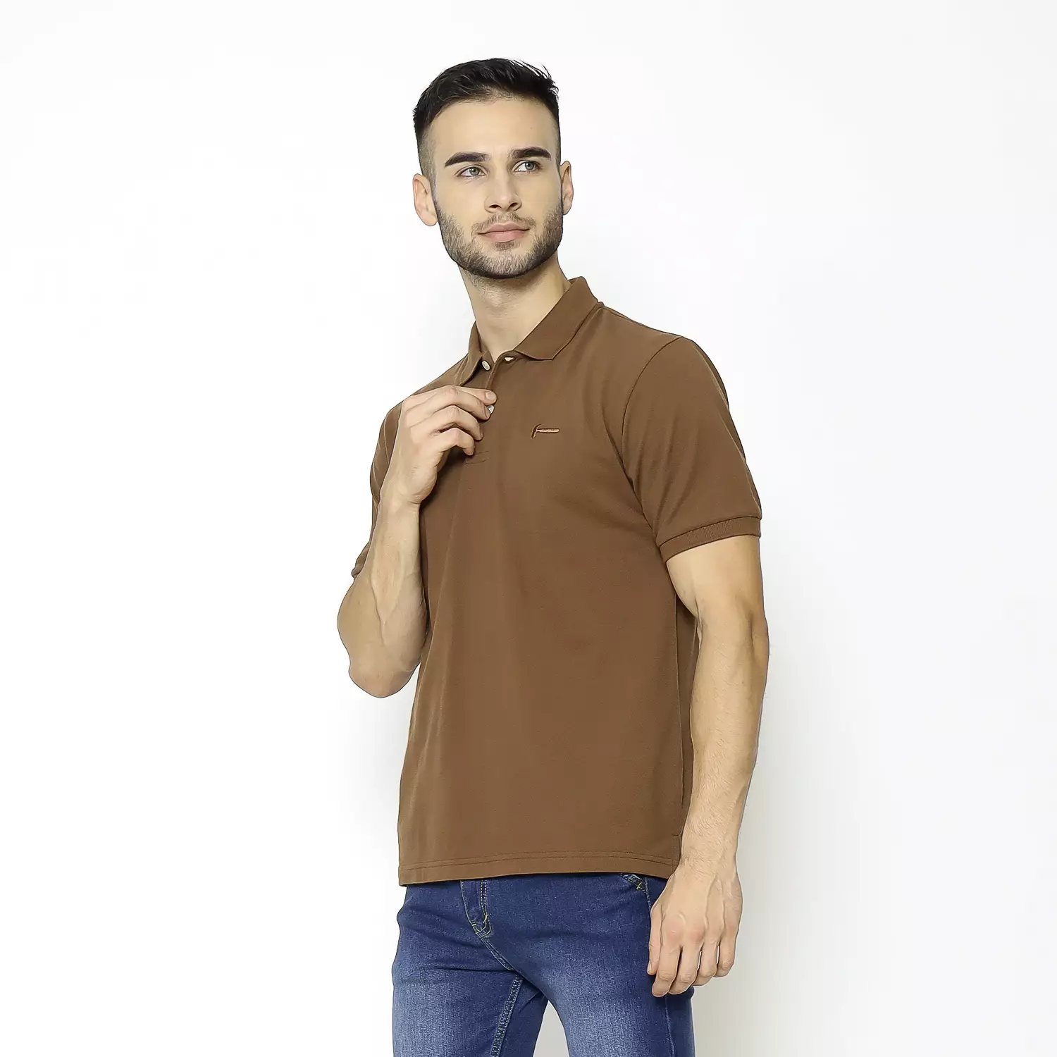 Hammer Men Basic Polo Z1PO001C1 I Kaos Polo Basic Lengan Pendek Cokelat