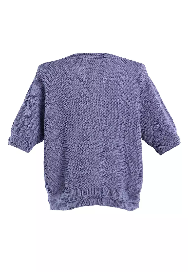 Buy London Rag Purple Button Down Knitted Top 2024 Online | ZALORA