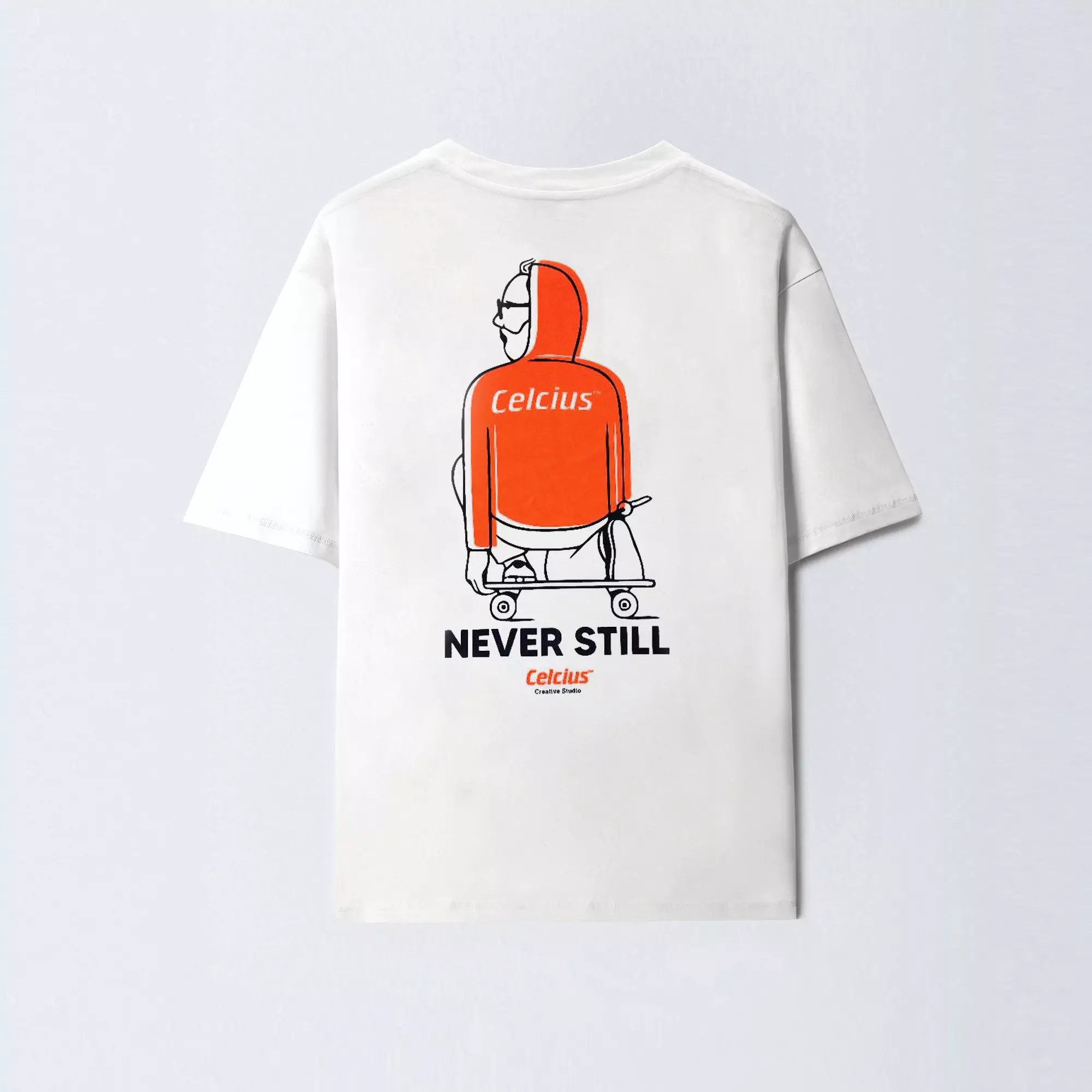 CELCIUS Kaos Lengan Pendek Oversize LIN001357C Putih