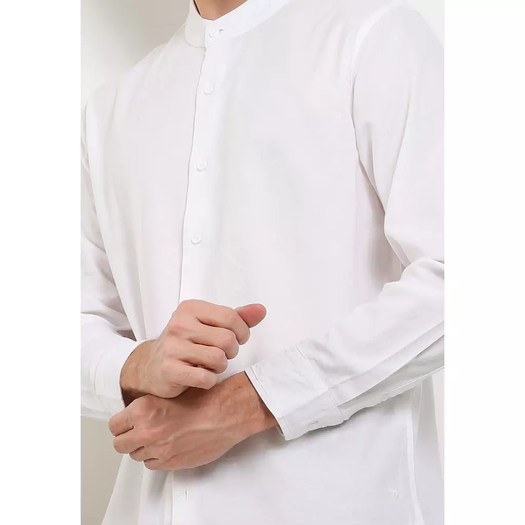 TRIPLE Kemeja Panjang Slim Fit (LS MC 508) White