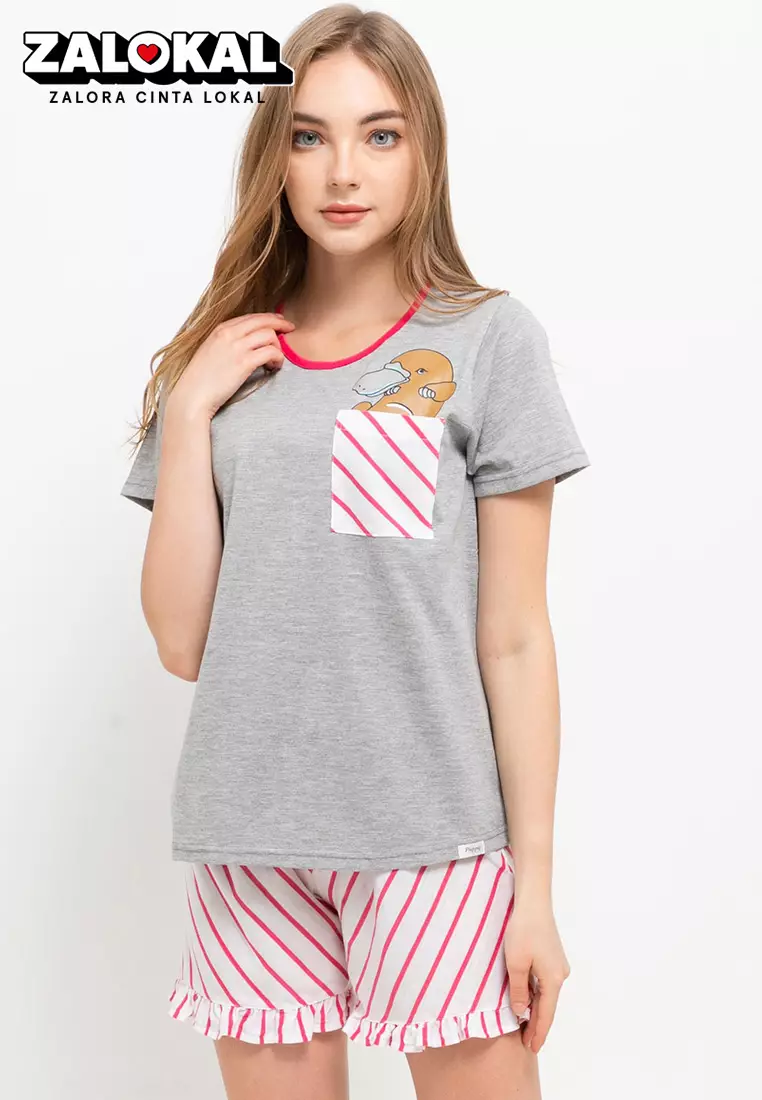Pyjama Pijama Short Sleeve Short Pants Sleepwear