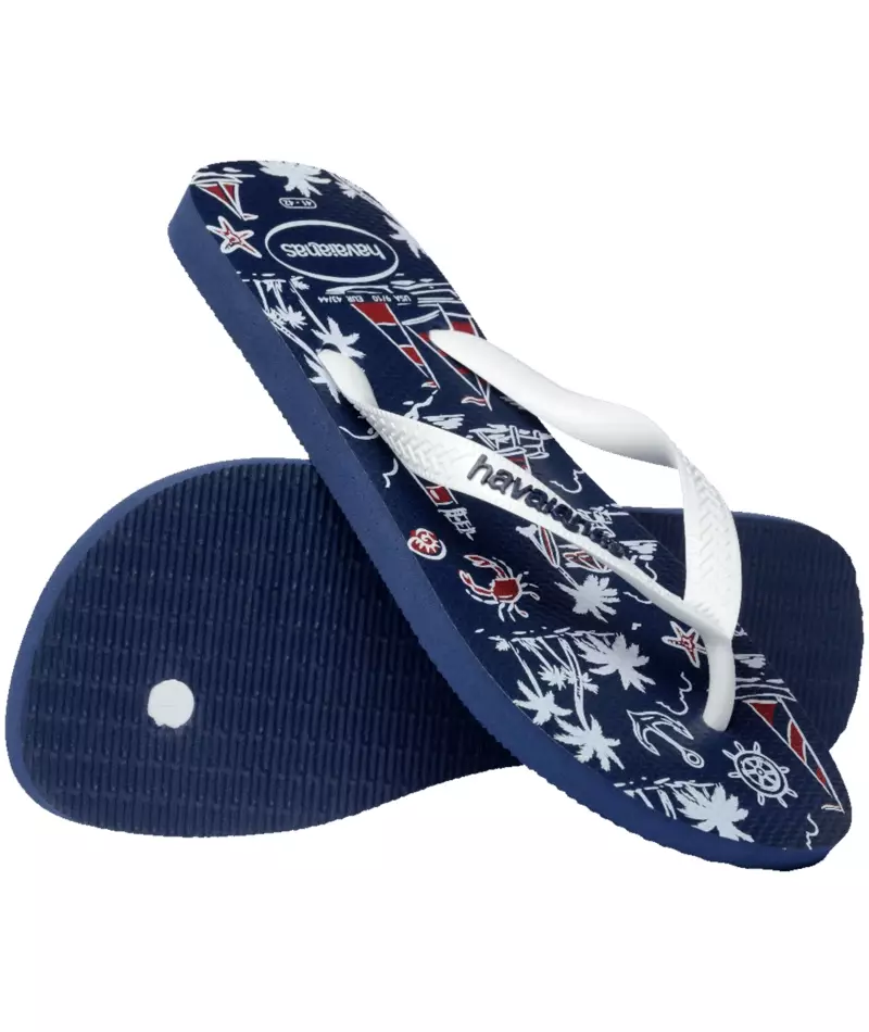 [ONLINE EXCLUSIVE] Havaianas 0306 Top Nautical Navy / White - Sandal Pria