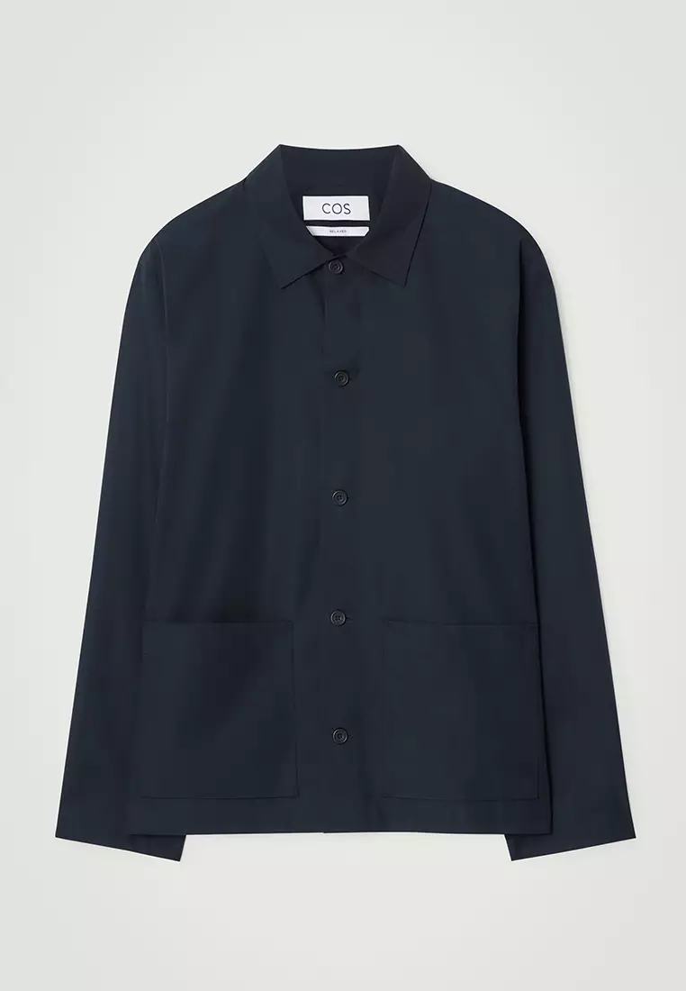 COS ネイビー　 メンズ Buy COS Striped Long-Sleeved Polo Shirt 2025 Online | ZALORA
