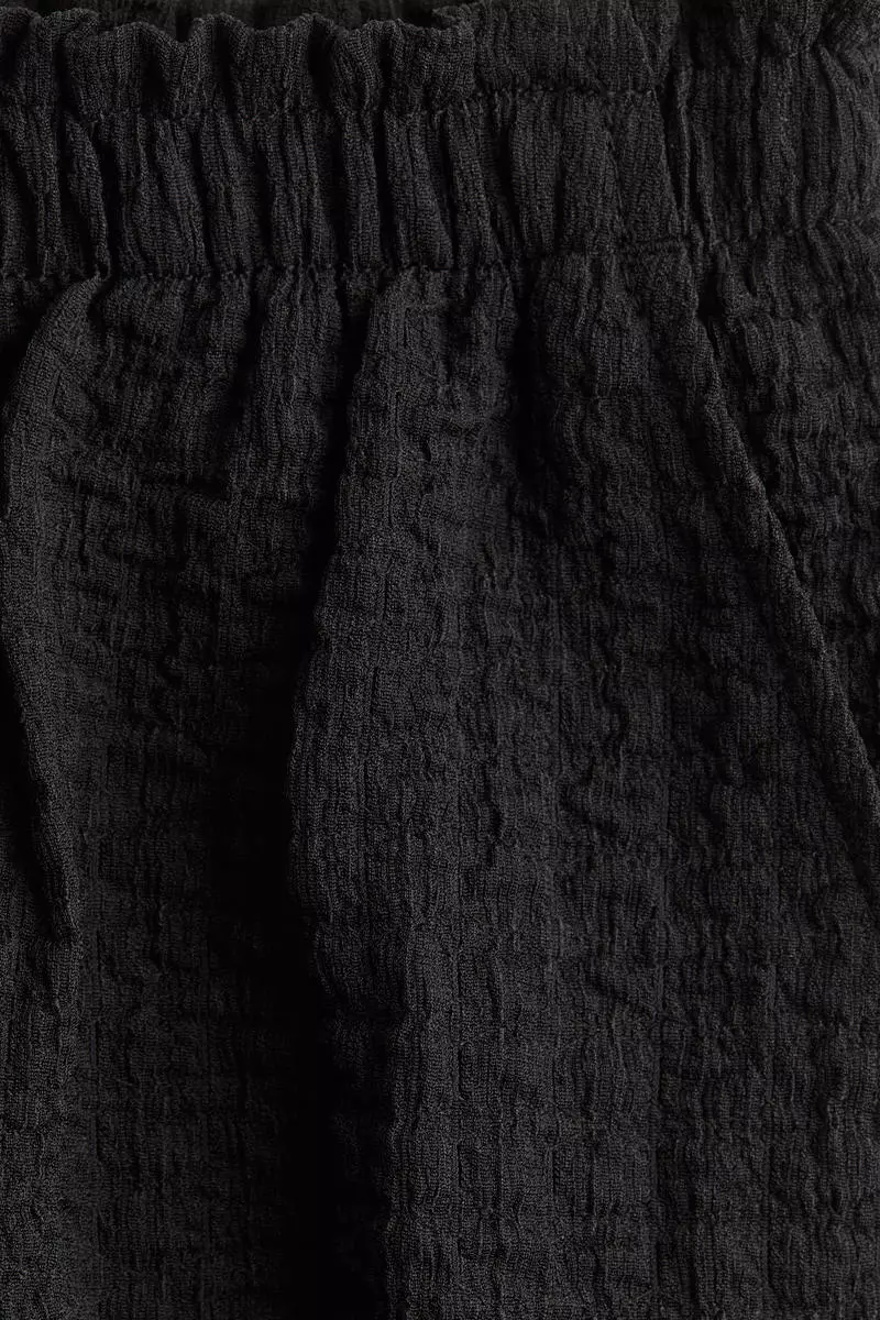 Crinkled jersey shorts