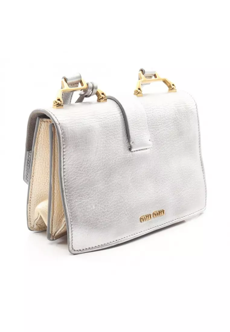 Buy Miu Miu Pre-Loved MIU MIU MADRAS Madras Shoulder bag leather