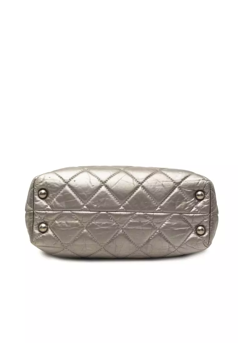 Pre-Loved Chanel Quilted Metallic Aged Calfskin Reissue 2.55 Tote