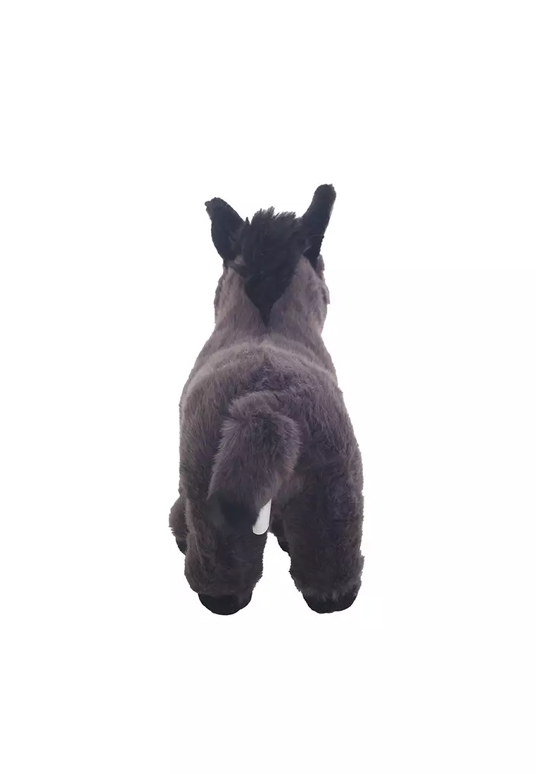 Boneka Binatang Animal Plush Keledai Donkey Hitam 24x12 cm