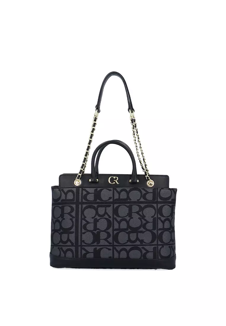 Buy Carlo Rino Carlo GEO Jacquard Tote Bag - Black 2026 Online | ZALORA