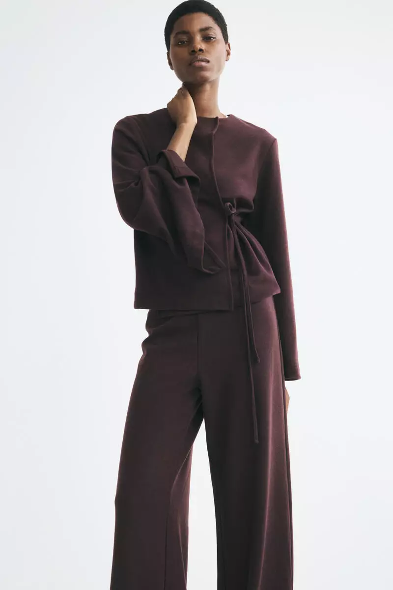 Wide knitted trousers