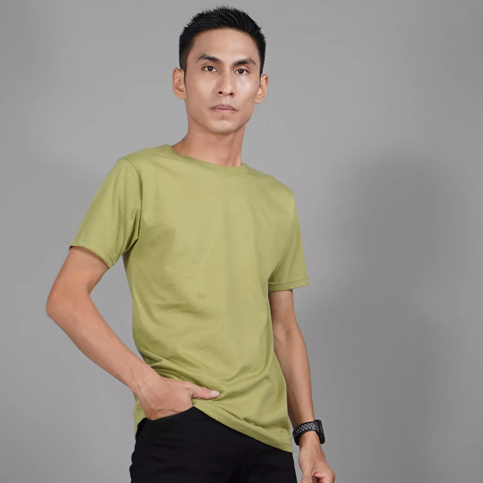 Kaos Pria Lengan Pendek Kaos Polos Katun Pria - MATCHA