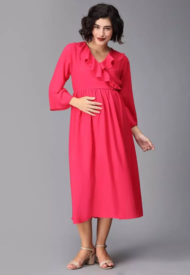 Flashback Fuchsia Maternity Dress