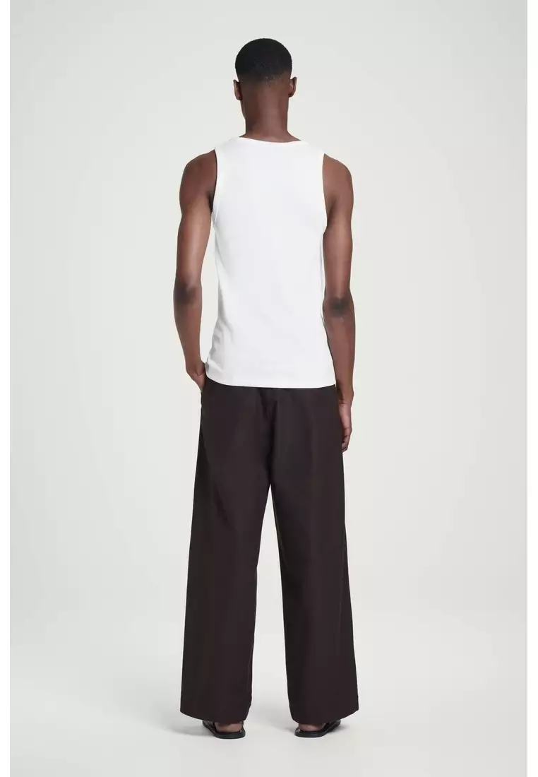 SLIM RIBBED COTTON TANK TOP
