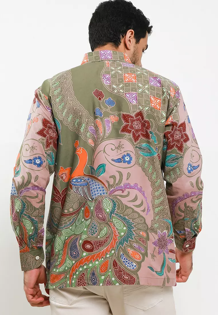 Numatya Kemeja Batik Tulis Premium Pria Casual Modern Lengan Panjang