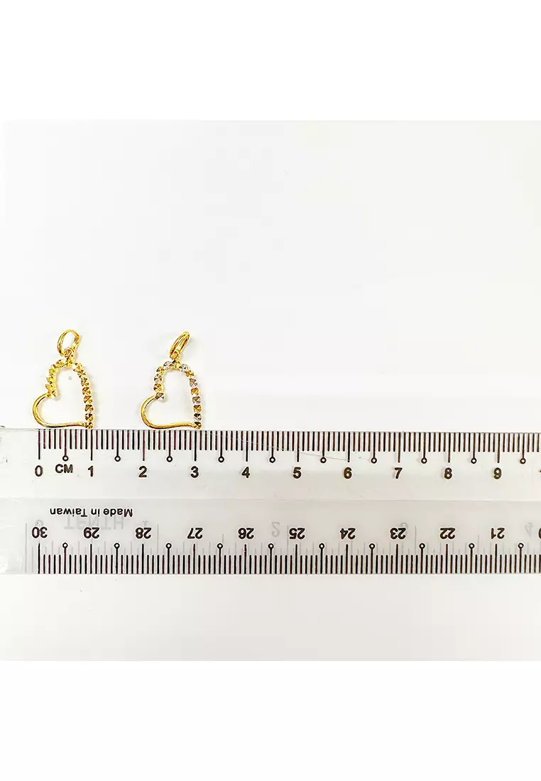 916/22K Gold Love Shaped Pendant B124
