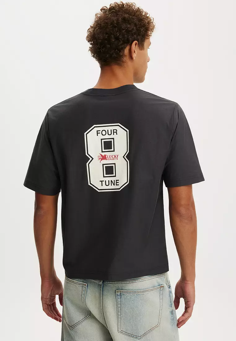 Cropped Fit Graphic T-Shirt