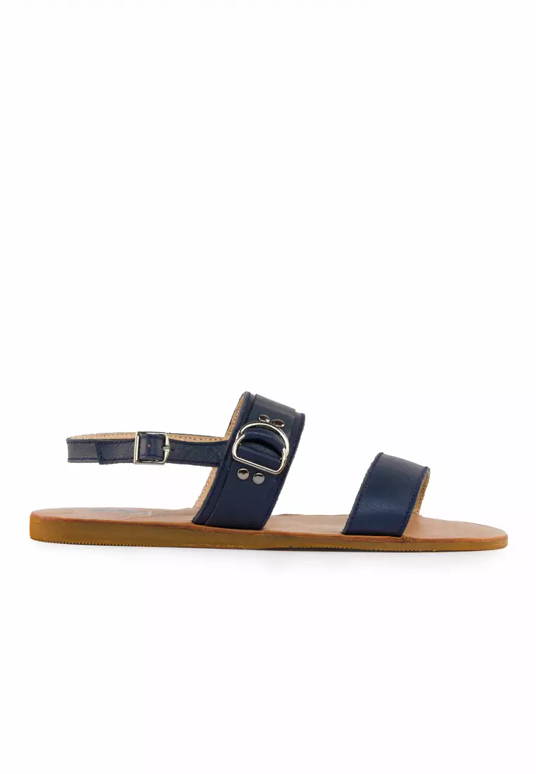 Discount on Bibo  shoes - SKU: Glee Leather Flat Sandals