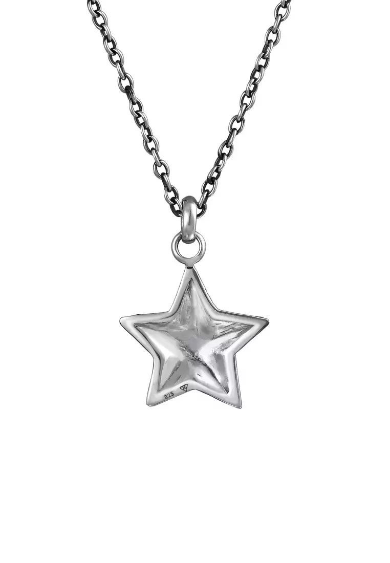 EXCLUSIVE Kalung Perhiasan Perak 925 Pria Stars Pendant