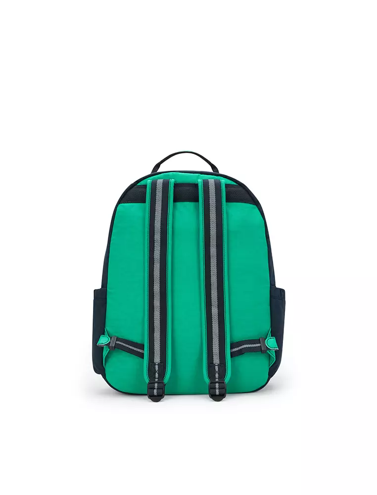 Kipling green backpack discount