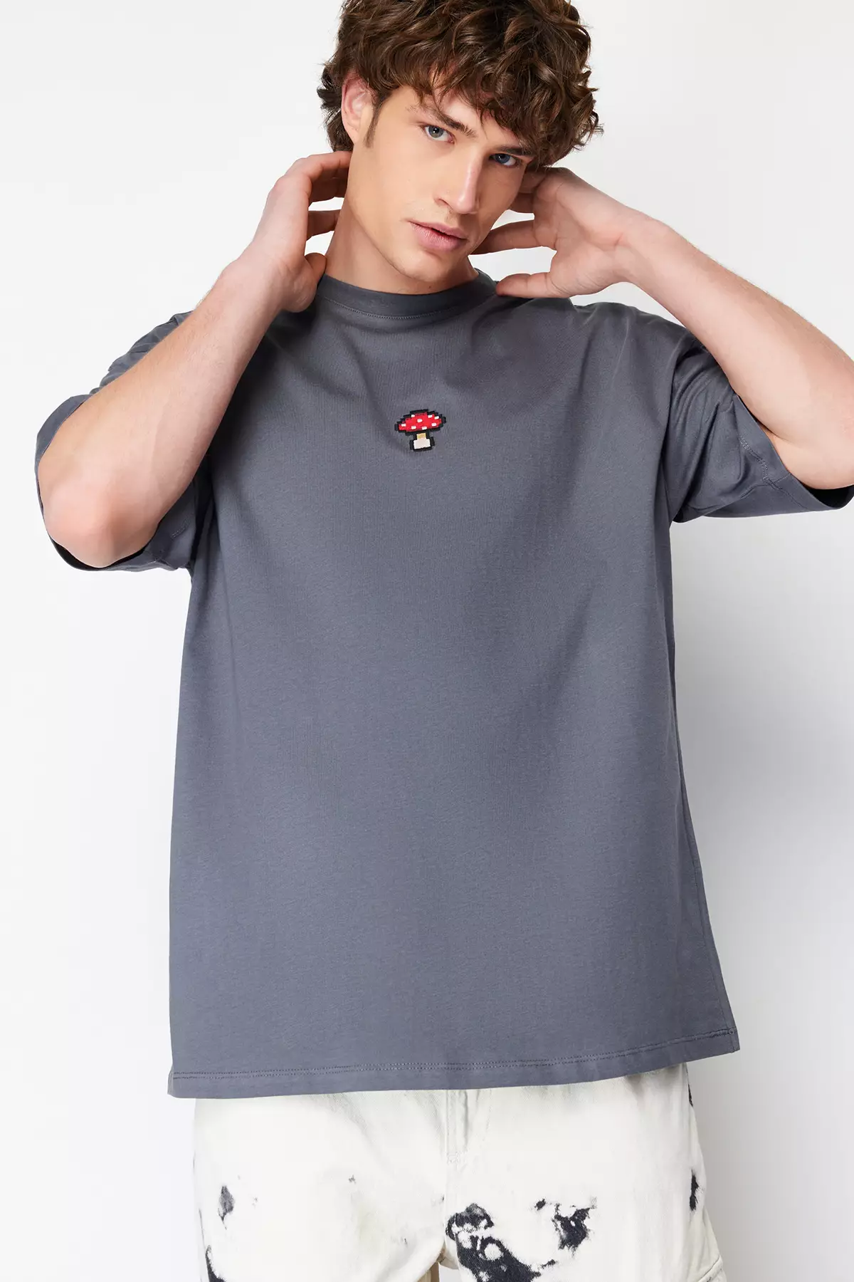 Mushroom Embroidery T-Shirt