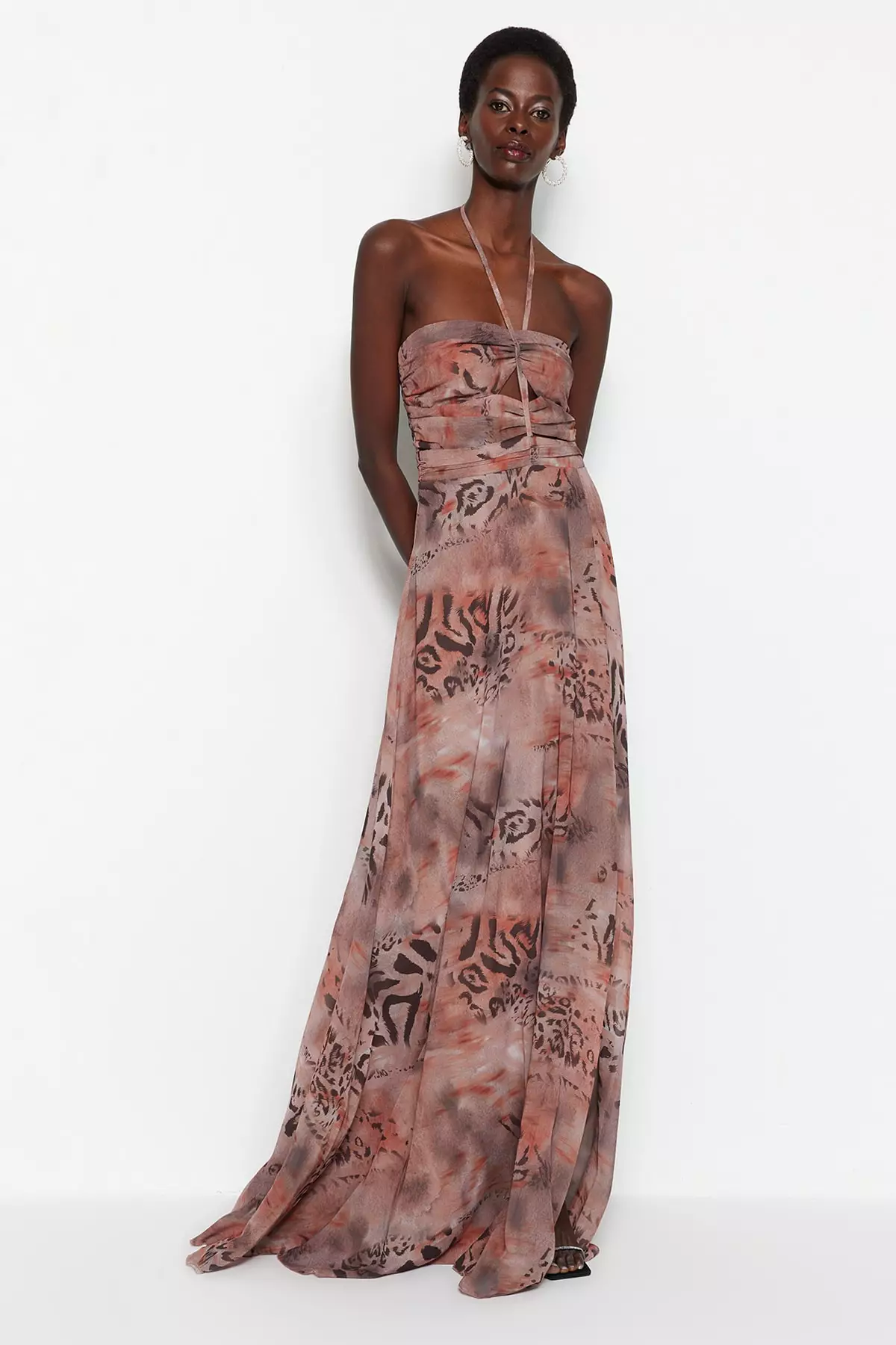 Cut Out Detailed Evening Dress