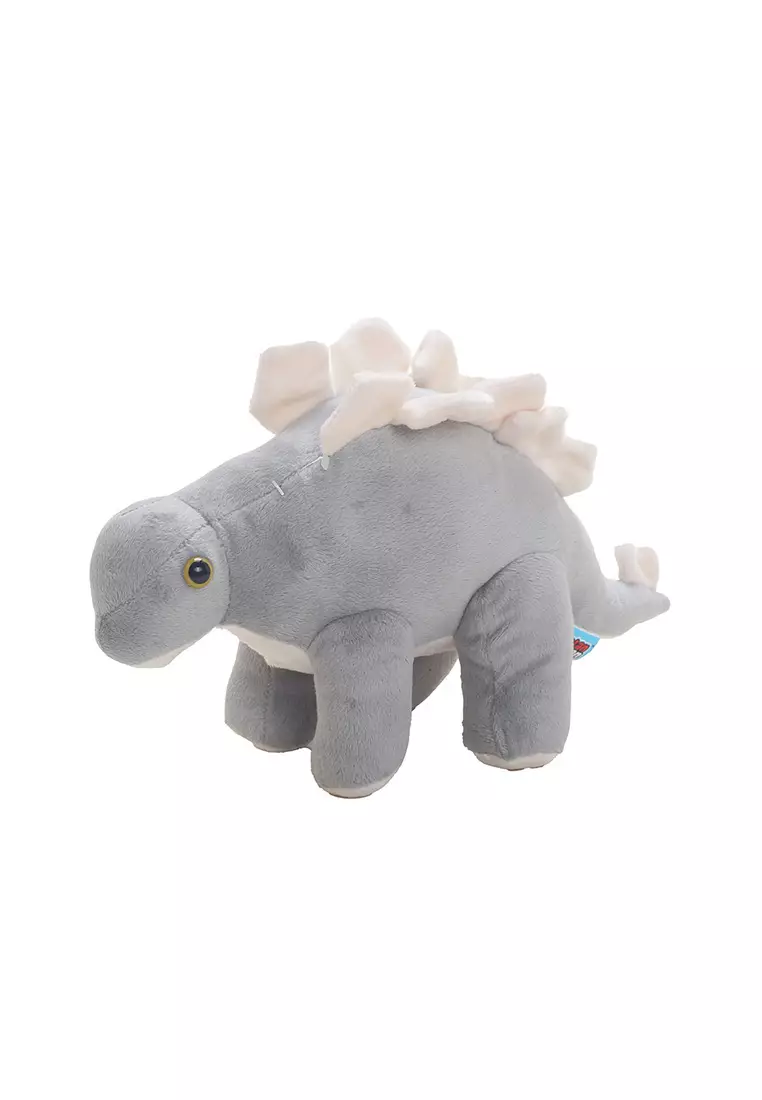 Boneka Binatang Animal Plush Dinosaurus Stegosaurus Abu Abu 28x15 cm