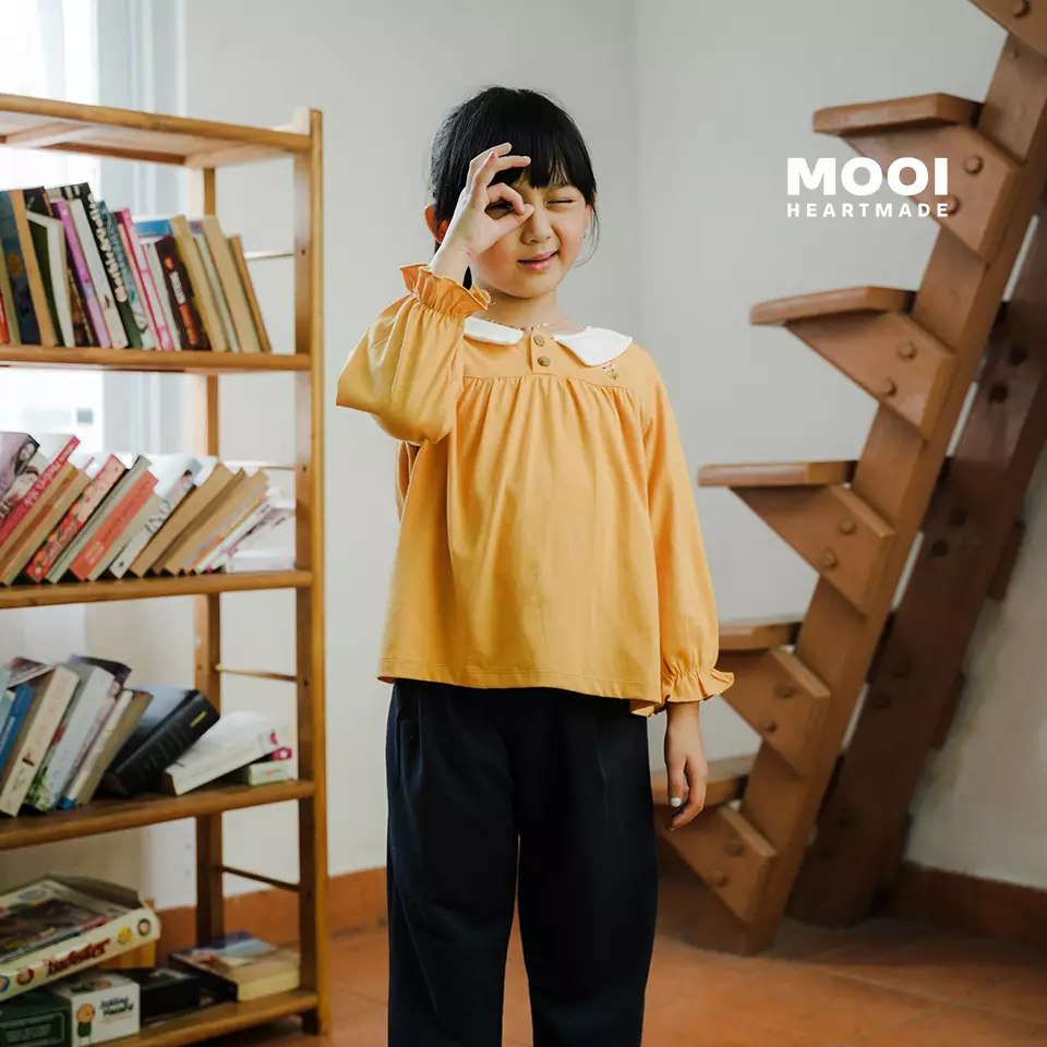 Mooi Atasan Anak Perempuan Sophia Top - Pink Peach