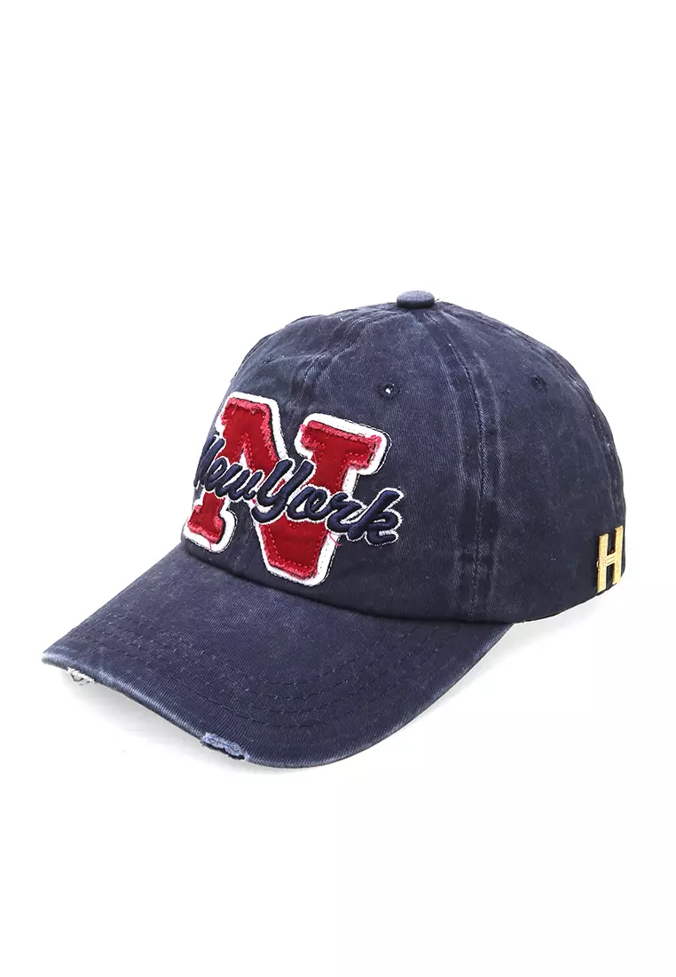 Jahari Aksesoris Fashion Pria Wanita Topi Baseball Logo Bordir Material Jeans ORIGINAL - Navy