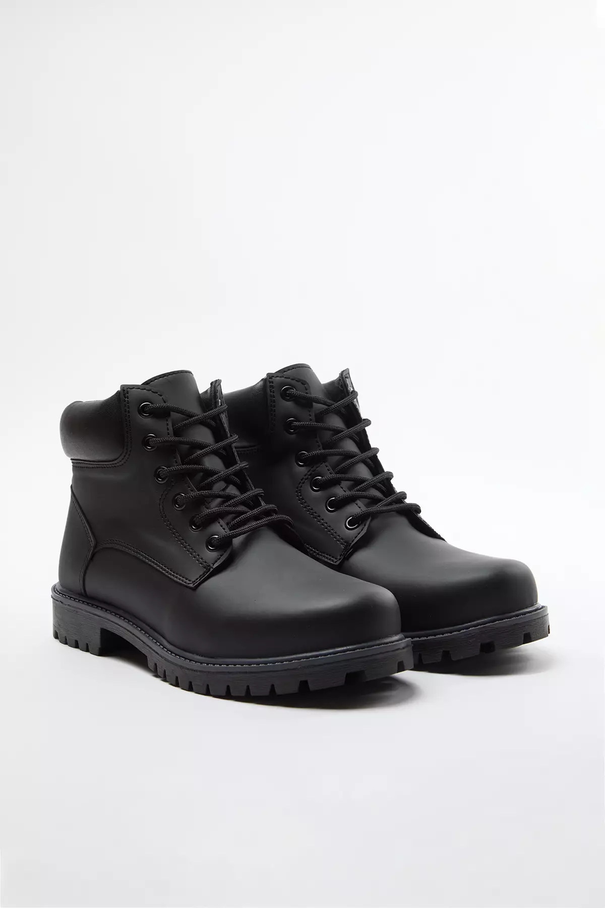 Men's Boots - Black, Plain, Lace-Up Takaw25Bo00042