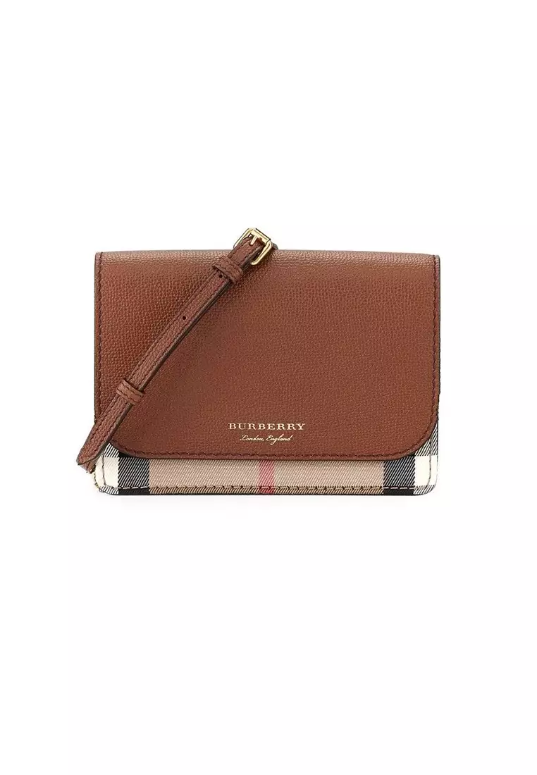 Burberry Hampshire House Check Crossbody Bag Brown 80463211