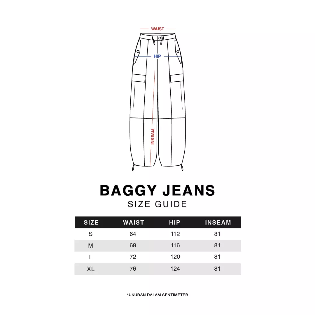 Celana Wanita Denim Cargo Hachi Medium Blue