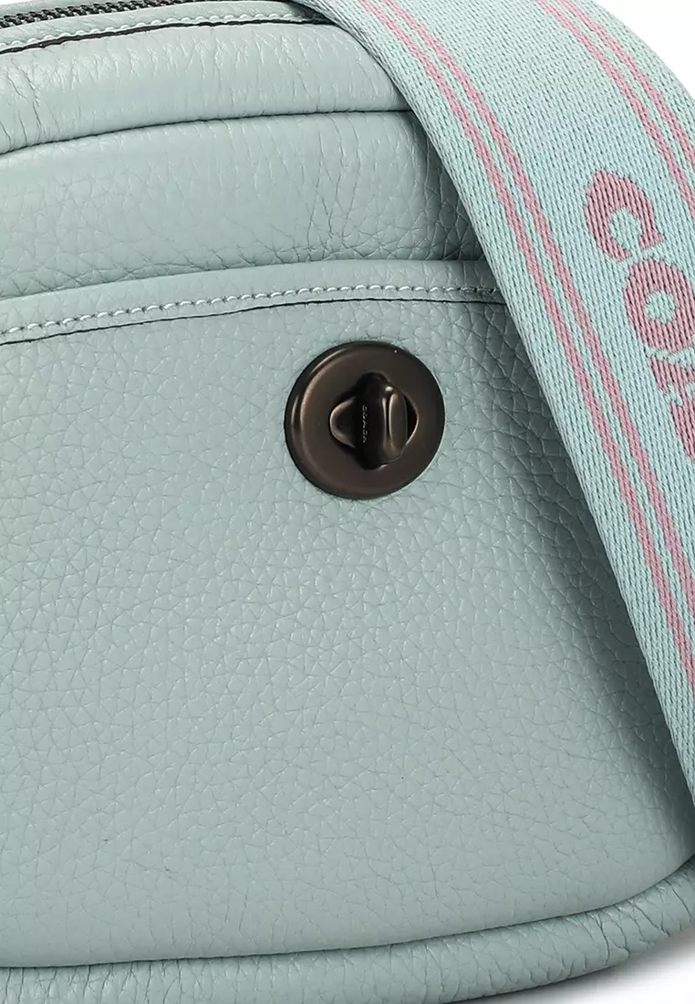 Coach Soft Pebble Leather Camera Bag with Leather and