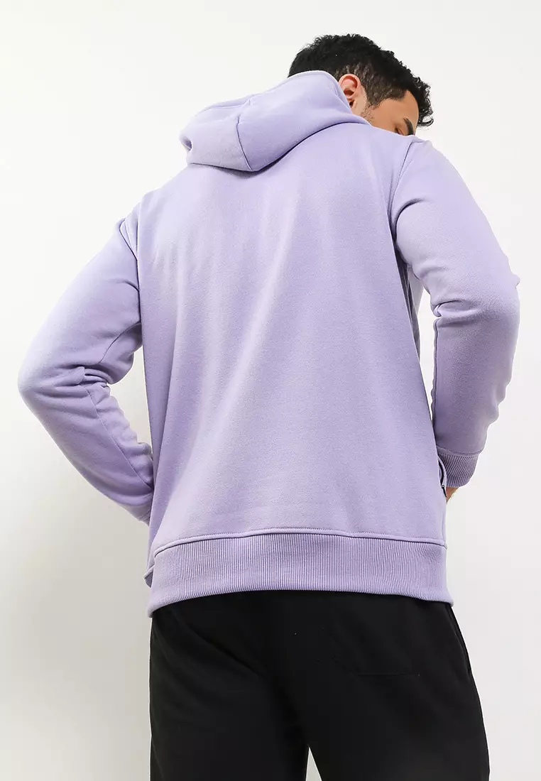 Cotton Well Hoodie Sweater Lilac | Jaket Tebal dengan Penutup Kepala Ungu