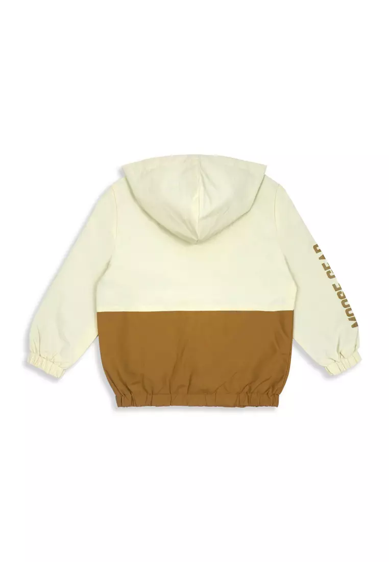 Boys Jacket With Hood And Print Details