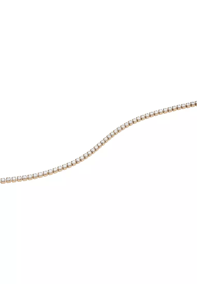 Classic Tennis Bracelet Rose gold - Unisex Chain Bracelet with crystals - Couple Chain Bracelets - Stainless steel Chain Bracelet for Women and Men - DW Official