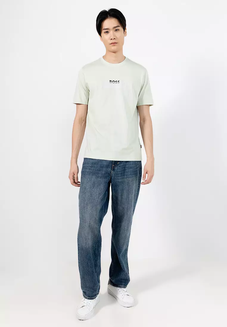 Logo Artwork Cotton Jersey T-Shirt - BOSS Orange