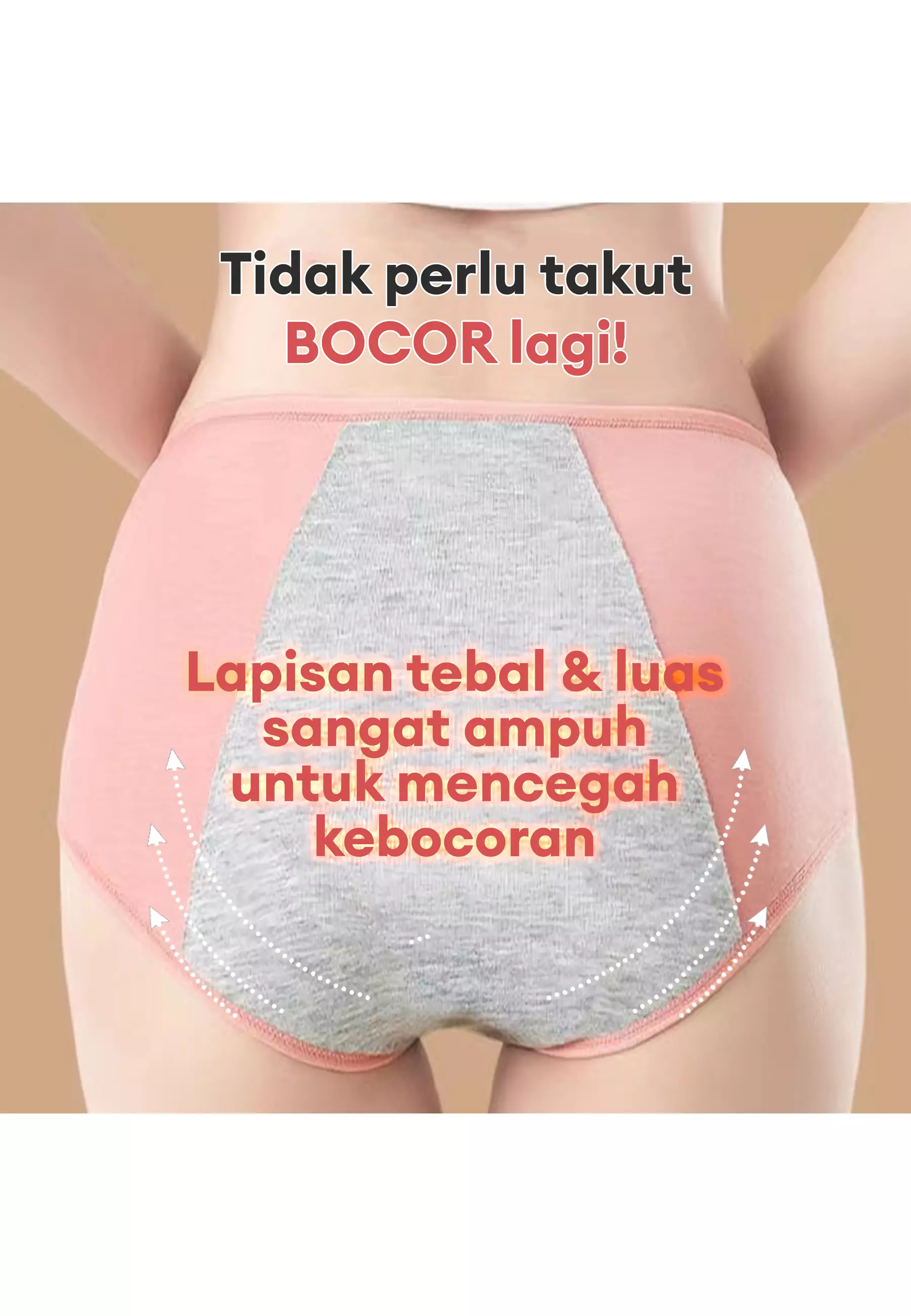 YouHave ( You’ve ) Celana Dalam Menstruasi Haid Menstrual Panties Katun Murni Maxi Wanita Panty Woman Women Panty Bahan Katun Haid Sanitary Panty CD 300104 1PCS